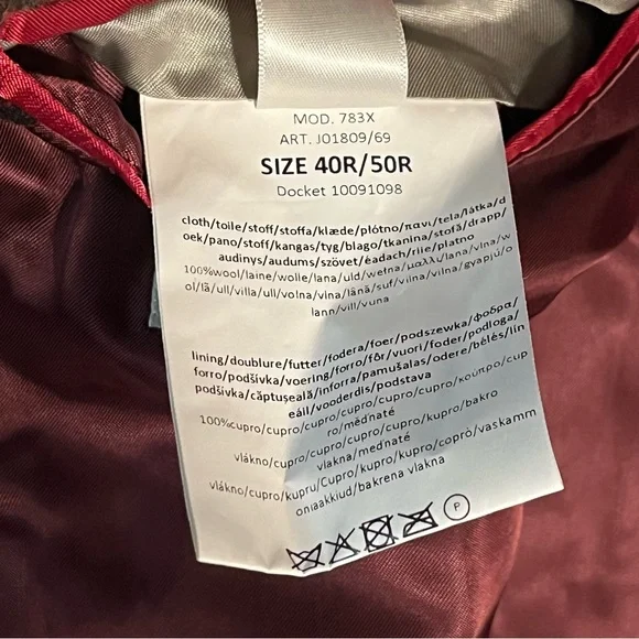 Paul Smith brown plaid checked coat, men’s size 40 - Picture 10 of 13